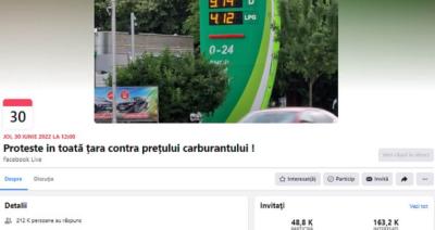 Protest de amploare anunțat la nivel național, din cauza scumpirii carburanților