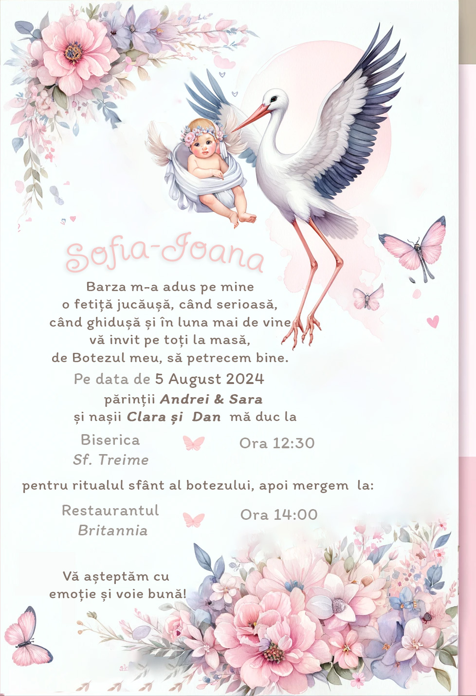 invitatii digitale botez